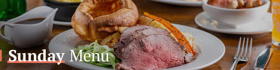 Sunday Menu at The Crown and Anchor Euston